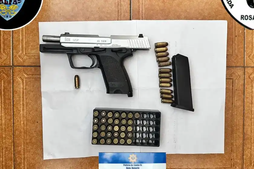 Armas y municiones secuestradas.