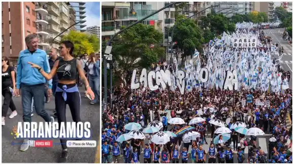 Máximo Kirchner y Mayra Mendoza encabezan la marcha de La Cámpora a Plaza de Mayo en el Día de la Memoria