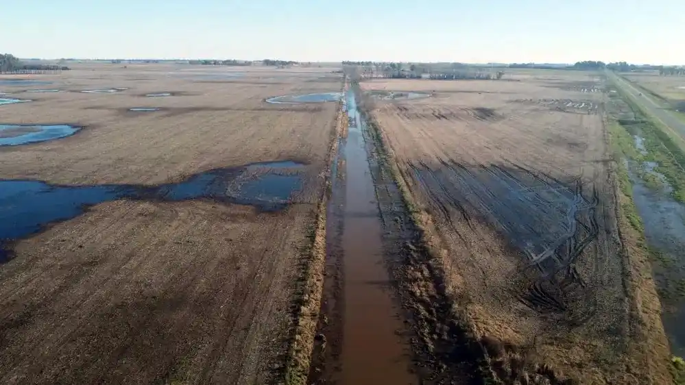 Gran parte de las lluvias cayeron sobre campos que ya estaban anegados. (Carbap)