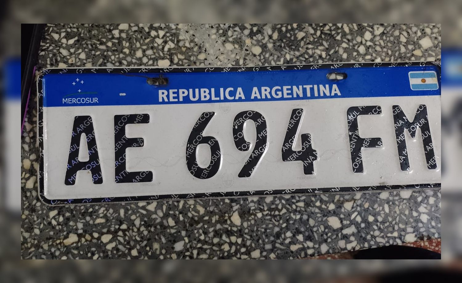 Encontraron patente automotor