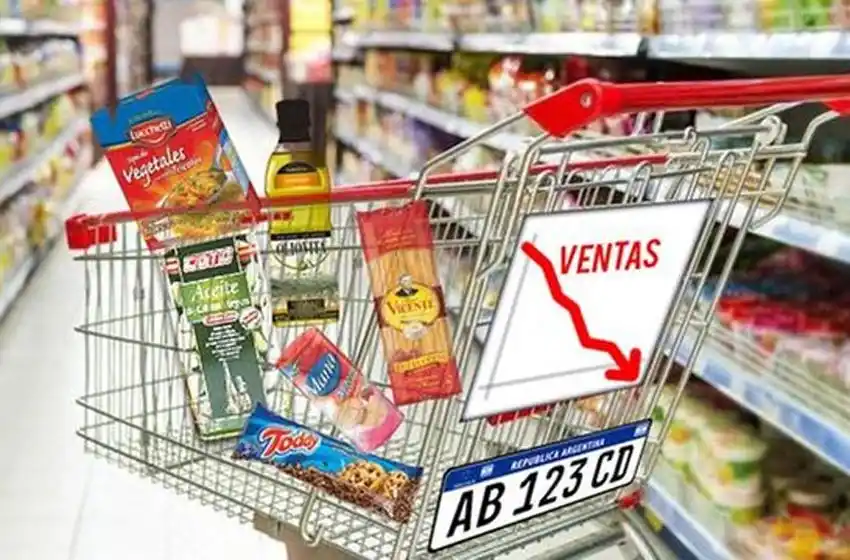 En abril, las ventas cayeron un 12,6% en supermercados y un 22,9 en shoppings