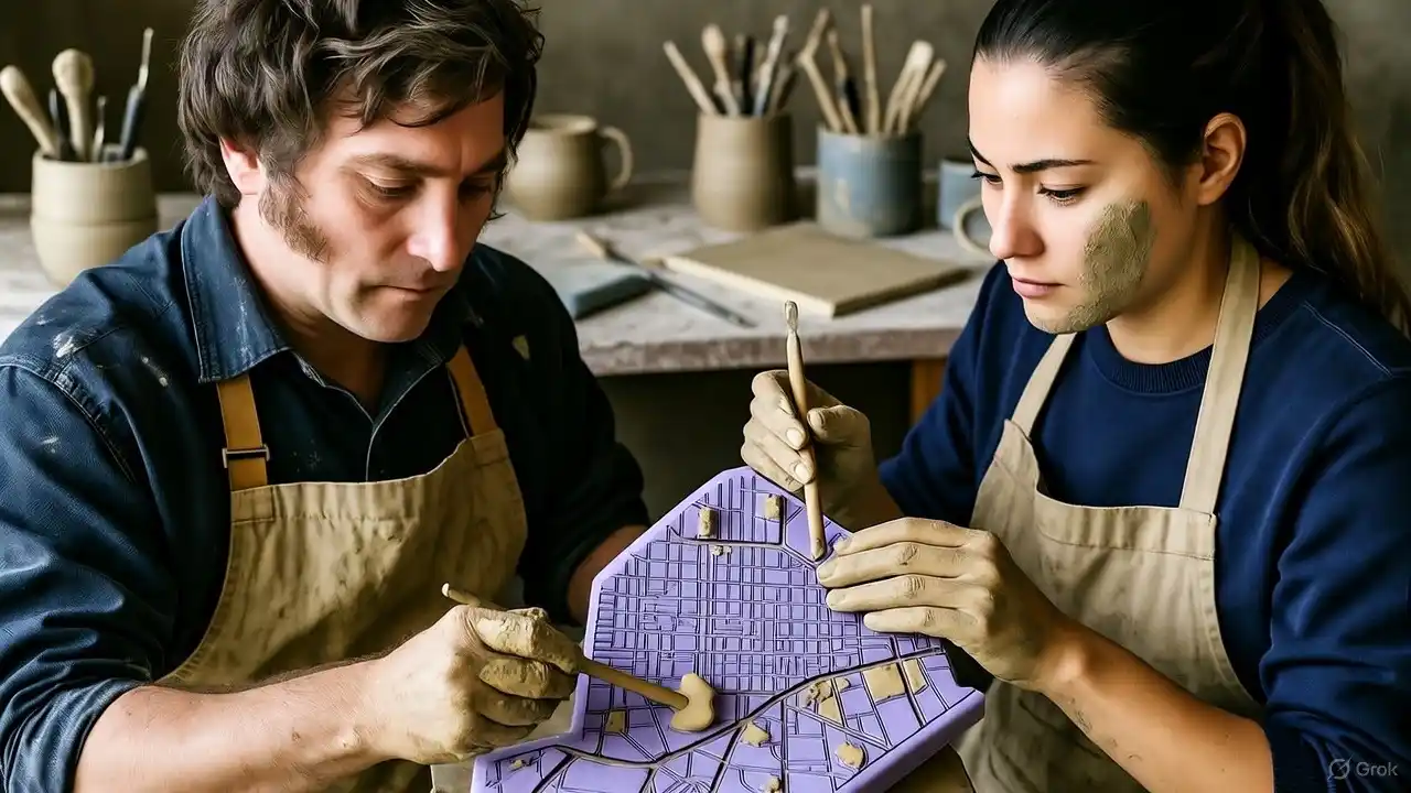 Liberal. Javier Milei busca una Buenos Aires pintada de violeta.