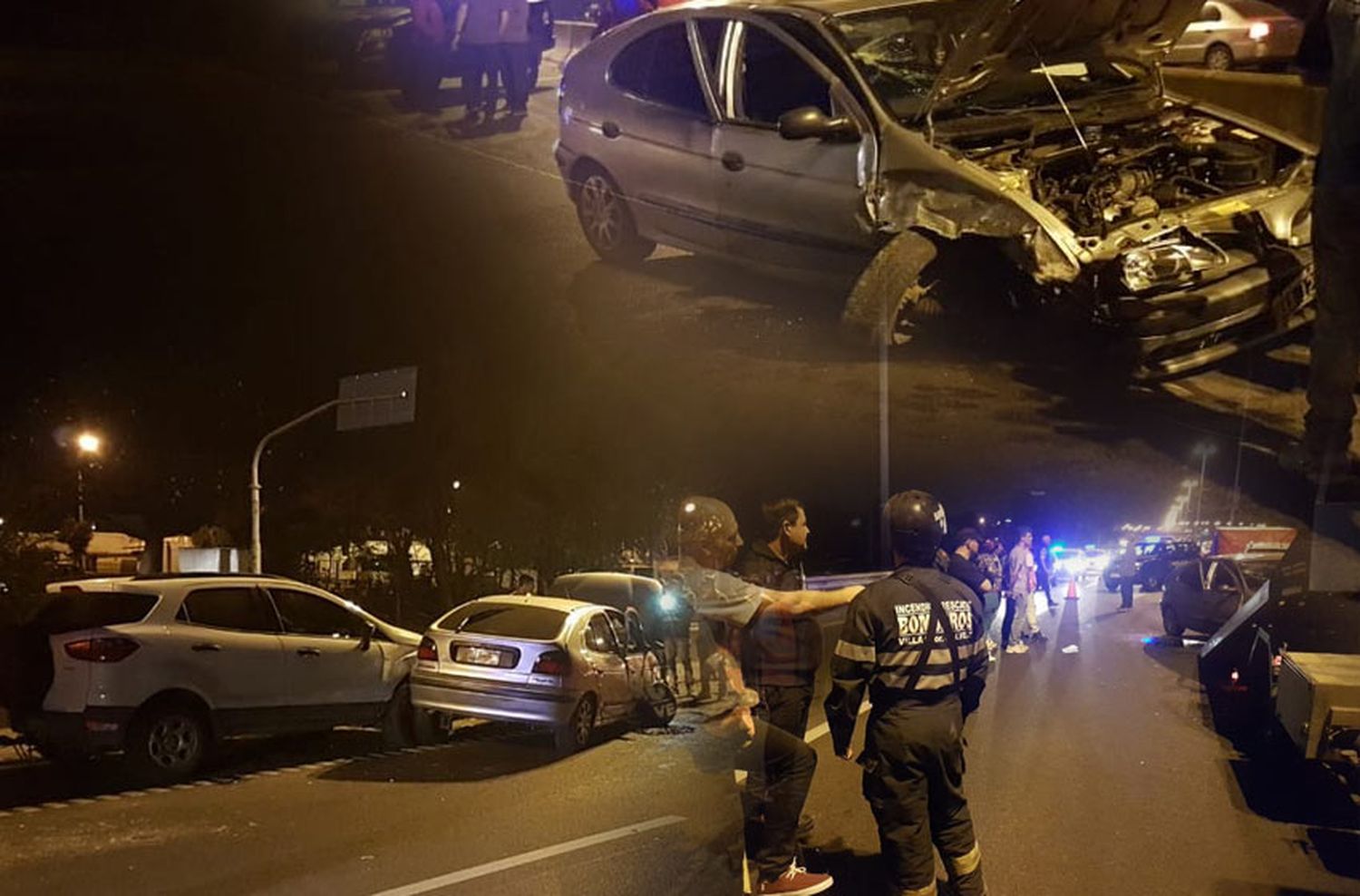 Violento choque múltiple en la avenida Circunvalación