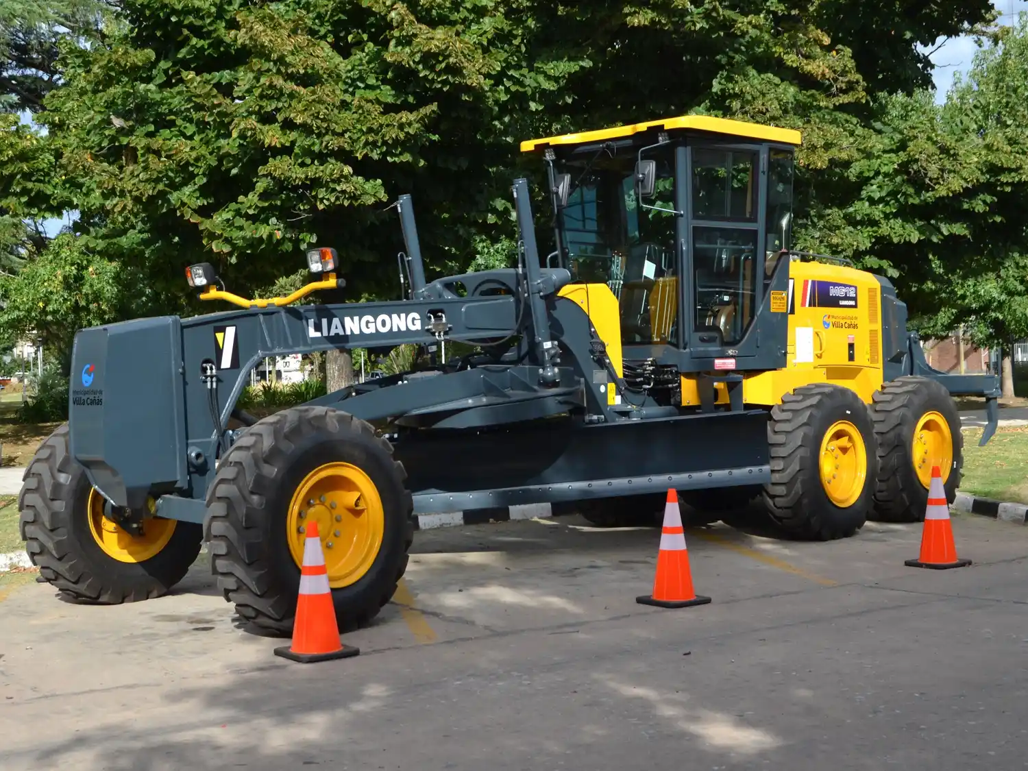 La nueva máquina fue exhibida en el centro de la ciudad.