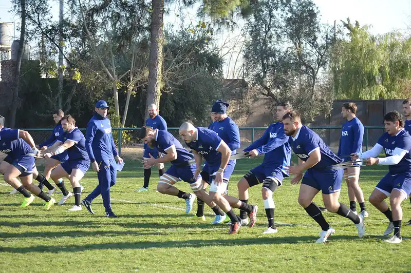 Los Pumas se entrenaron por última vez en Mendoza.
