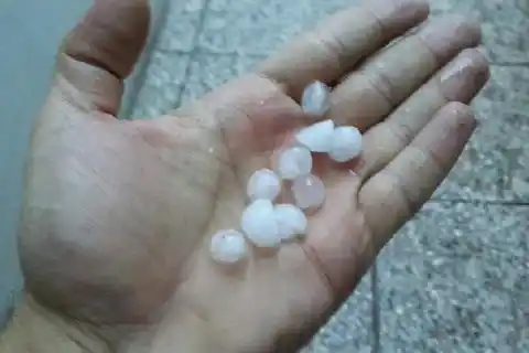 Caída de granizo en Luján y Merlo