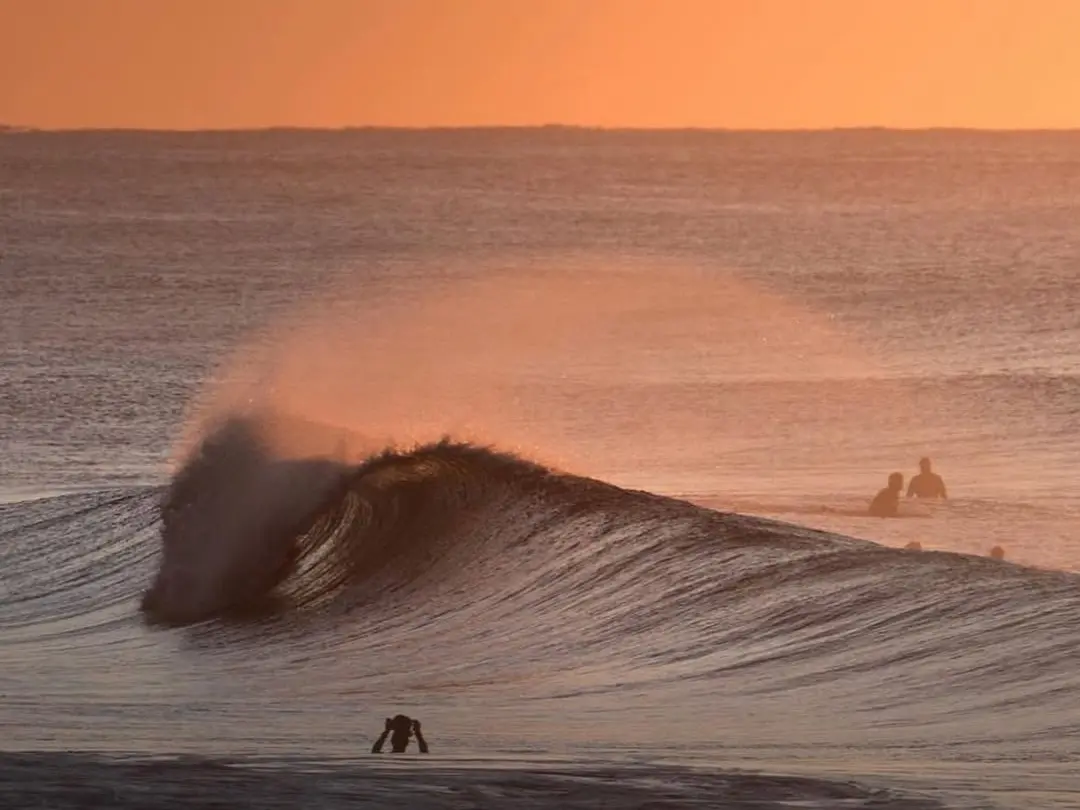 Vivimos una clase de surf en Quequén