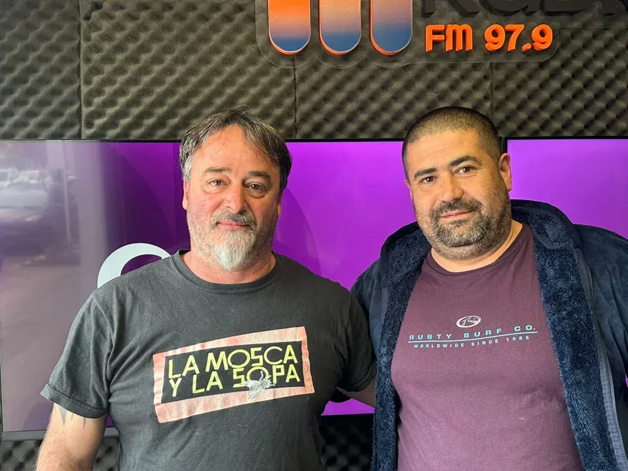 Alejandro Montalivet y Julio Gigena. En Ecos Radio