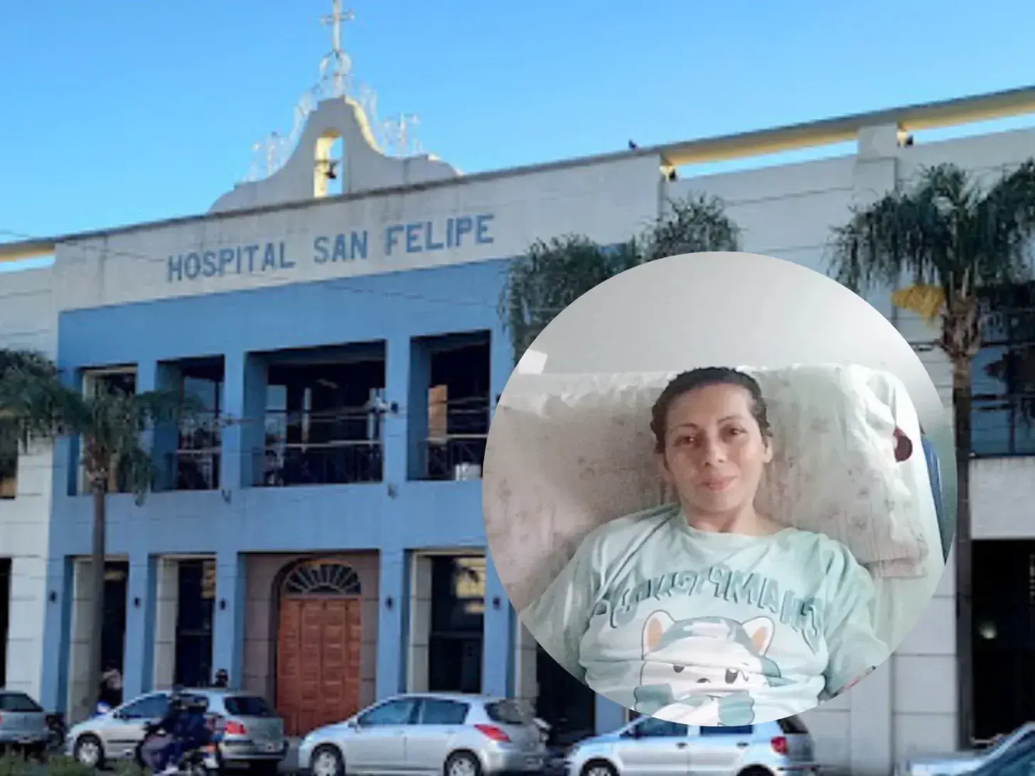 Erika fue derivada al hospital nicoleño.