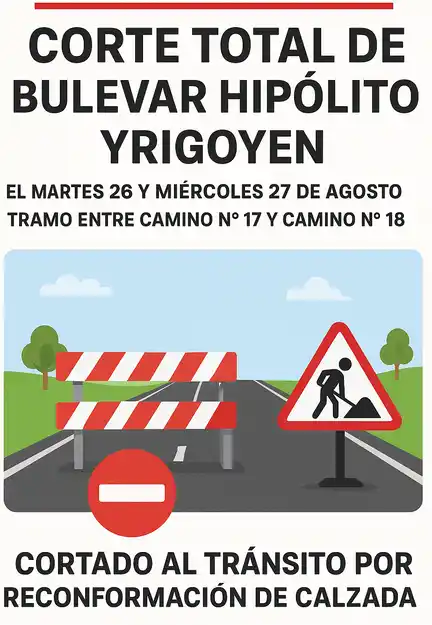 Corte de circulación en Bv. Lehmann