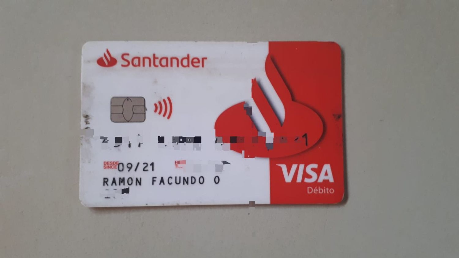 Tarjeta encontrada de Ramón Facundo