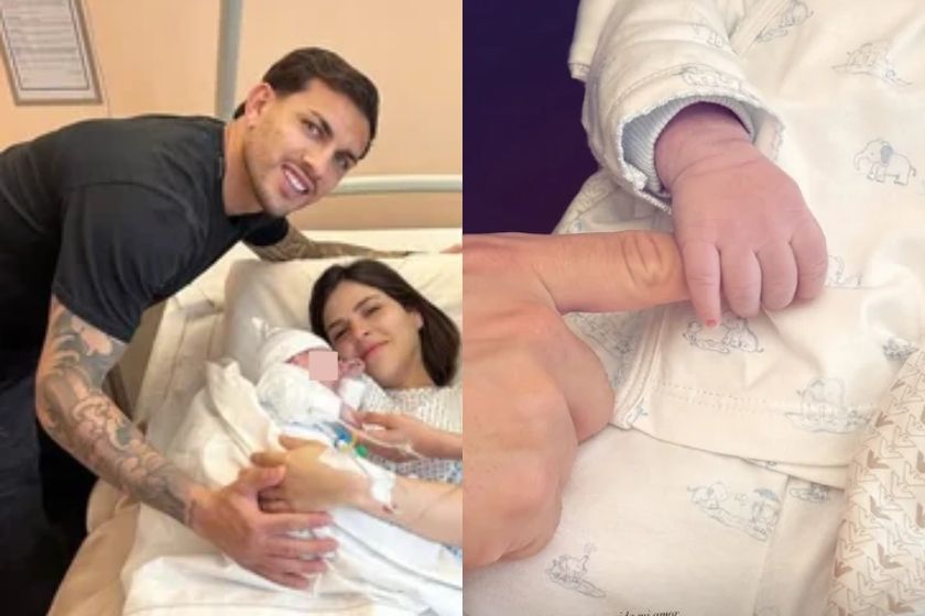 Leandro Paredes y Camila Galante fueron padres por tercera vez
