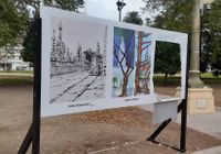 Vandalizaron una de las muestras de los croquiseros en la Plaza Independencia