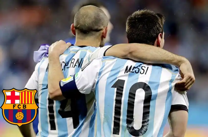 Messi y un emotivo saludo de despedida para Mascherano