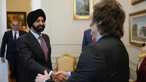 El Presidente del Banco Mundial se reunió con Javier Milei