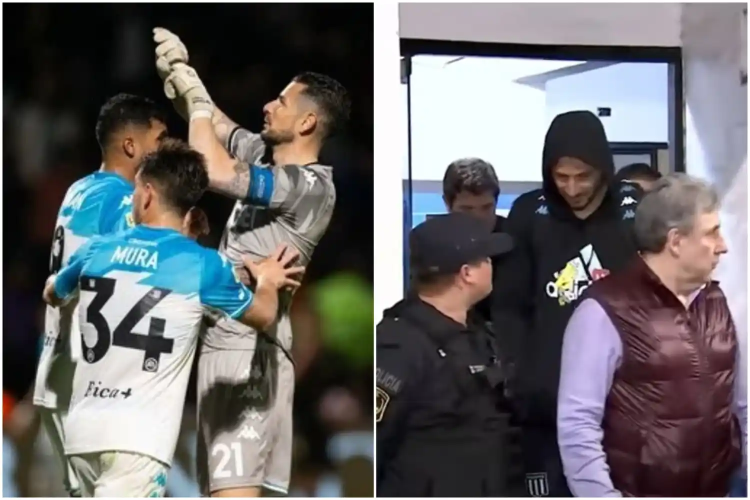 El arquero Arias de Racing declaró en una comisaría de Vicente López por "gestos obscenos" a la hinchada de Platense