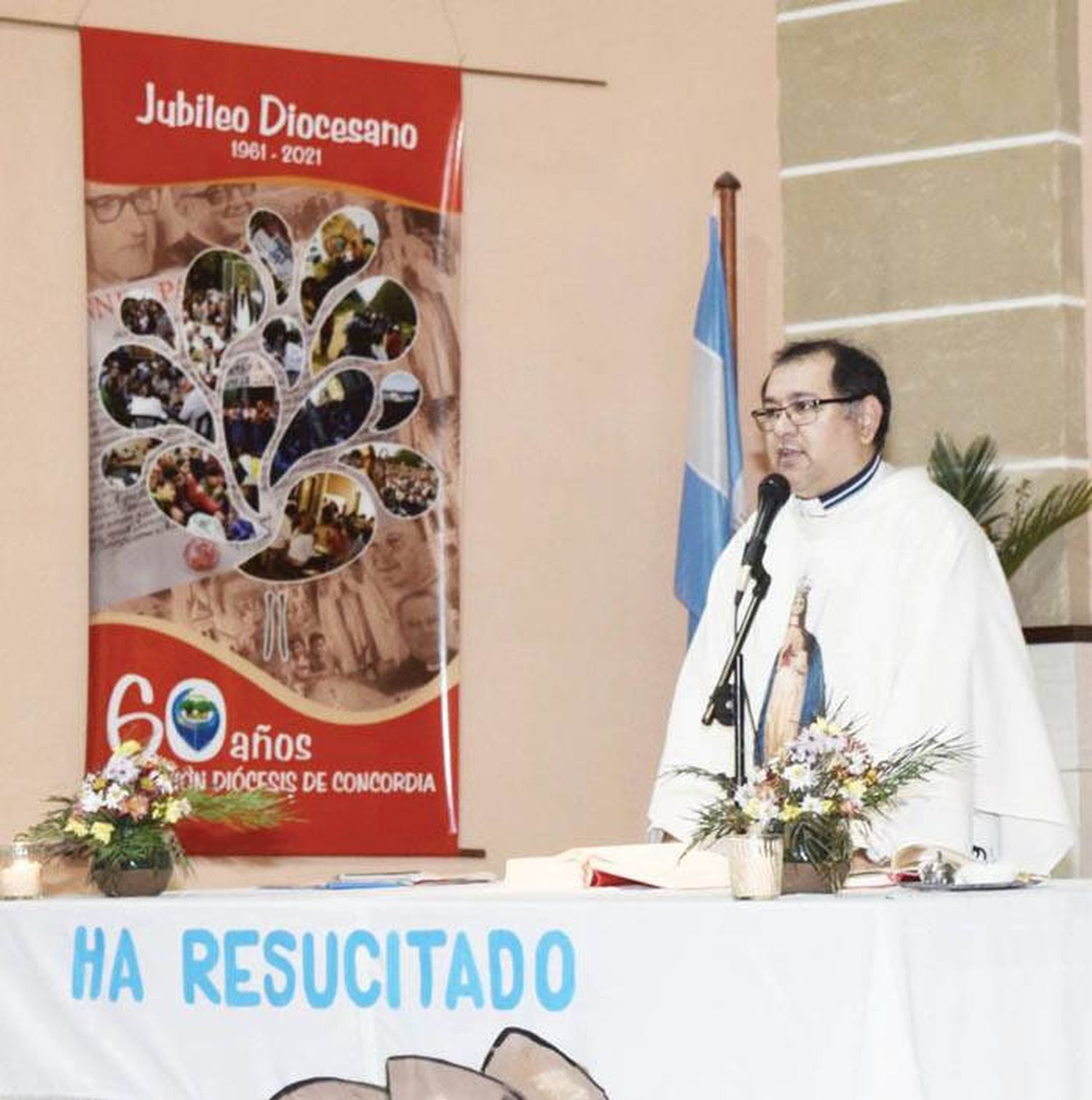 El padre Pablo  recordó los 60 años de la diócesis de Concordia