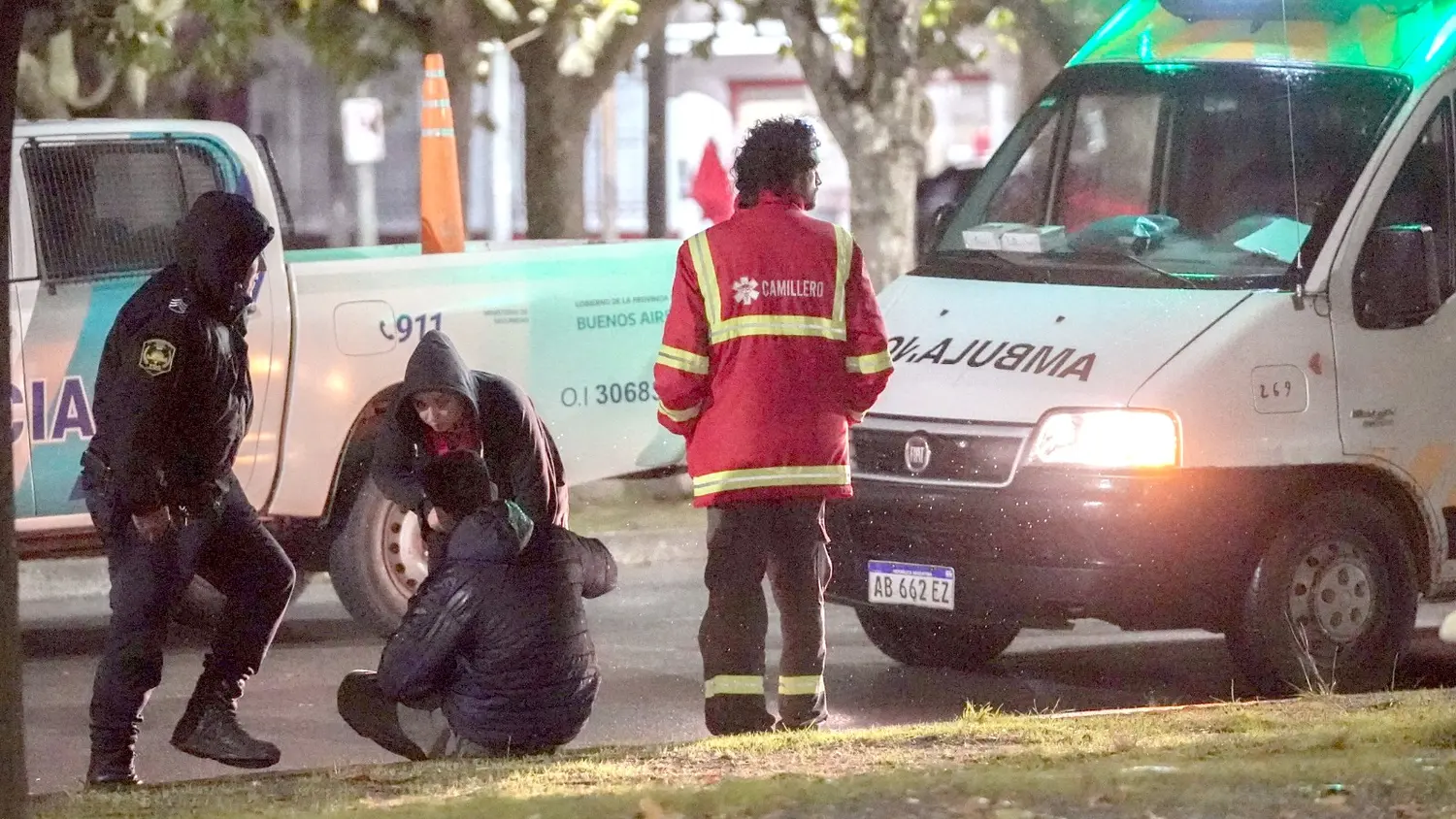 El joven distribuidor de mercaderías es atendido en el lugar y luego fue derivado al centro asistencial