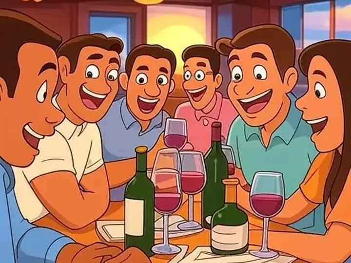 Brindemos por más reuniones llenas de vino en la mesa.