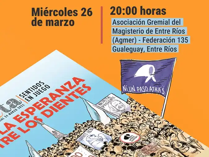 Se presenta ‘Con la esperanza entre los dientes’ en AGMER Gualeguay