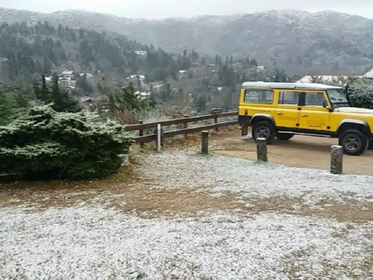 Primera gran nevada del año en las sierras de Córdoba