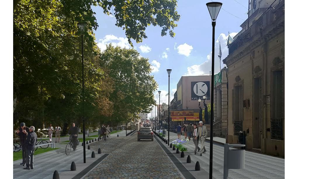 Luján: Comienza importante obra para hacer una calle semipeatonal 