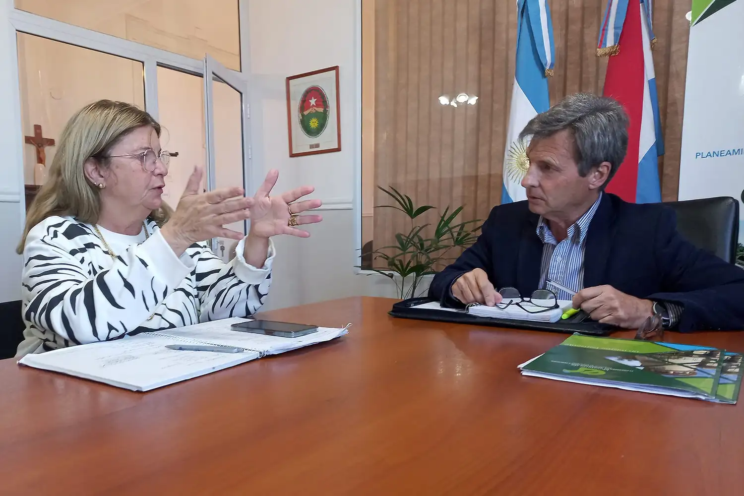 Repasaron una extensa agenda de obras del departamento Diamante