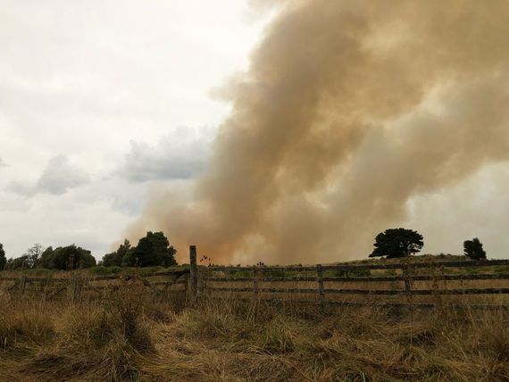 Incendio en las sierras: bomberos trabajaron toda la tarde del domingo y lograron sofocarlo