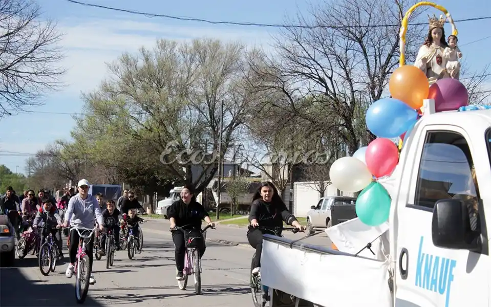 Bicicleteada en honor a la virgen