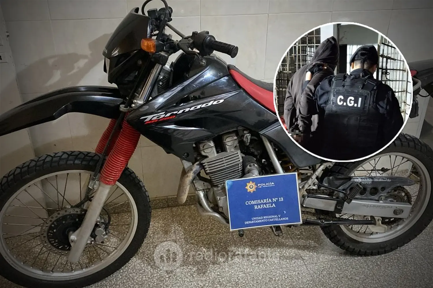Le prestó la moto a un posible comprador para que la pruebe y "desapareció": detuvieron al ladrón y hallaron la moto desarmada