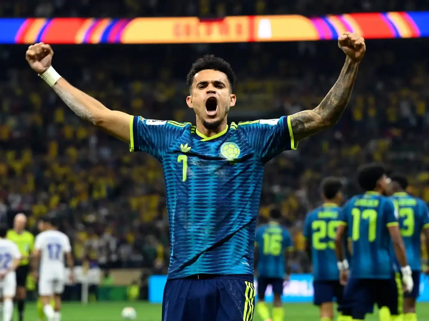 Luis Díaz, figura de Colombia que se mide a las 23 con la RD de Congo. Foto:EFE