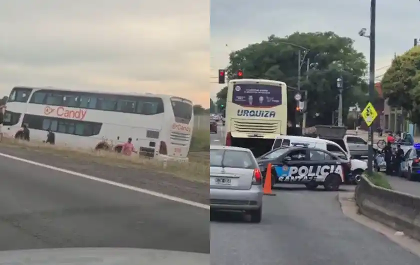 Inconvenientes con dos colectivos en distintos puntos de Rosario.