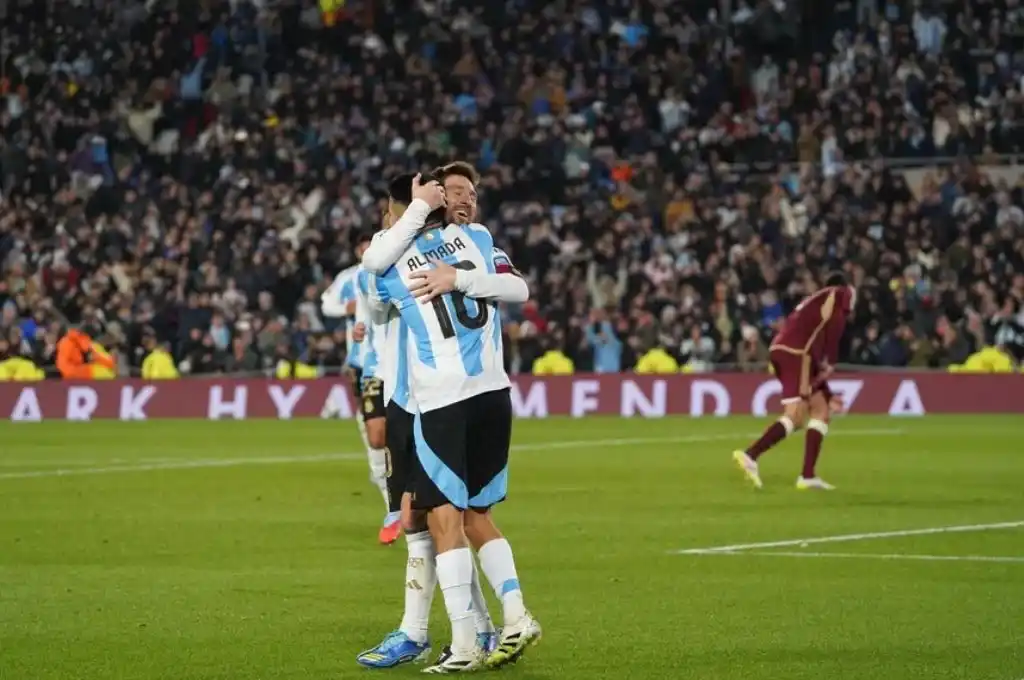 El festejo de Lionel Messi