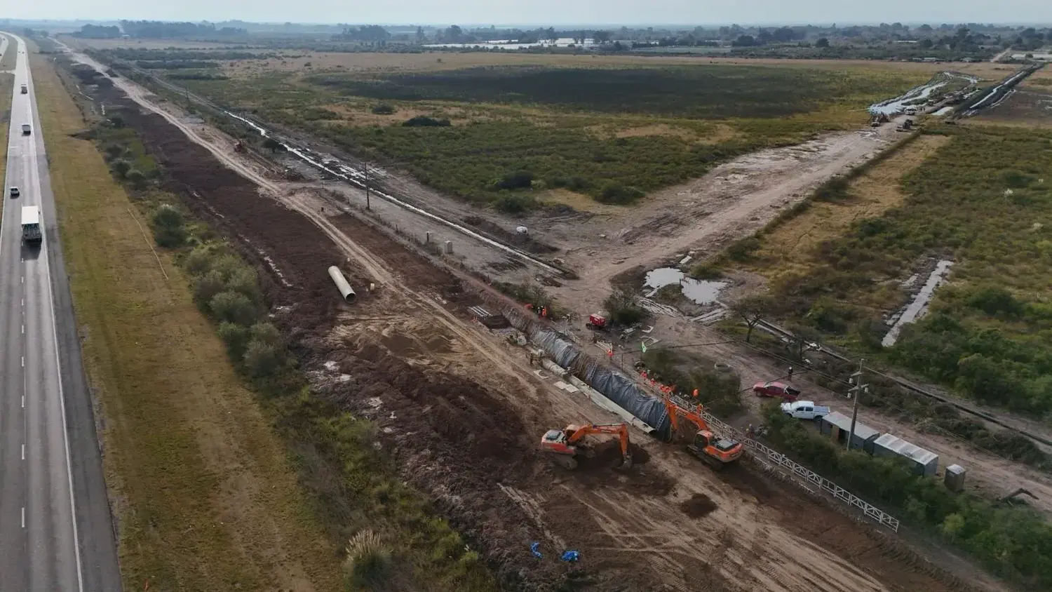 Acueducto Biprovincial Santa Fe-Córdoba: ya se colocaron más de 4.600 metros de conductos troncales