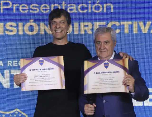 Jorge Ameal y Mario Pergolini asumieron la presidencia de Boca