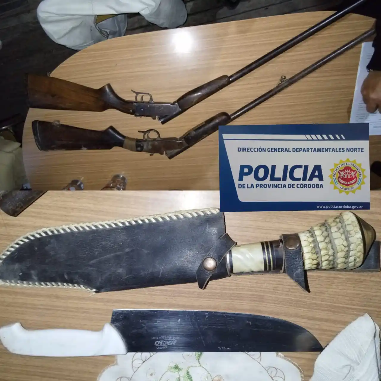 Los elementos secuestrados en Colonia Prosperidad