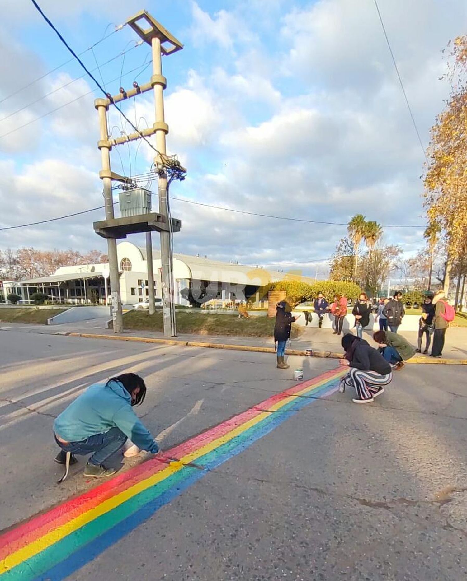 Pintada en el Día Internacional del Orgullo LGBTI+