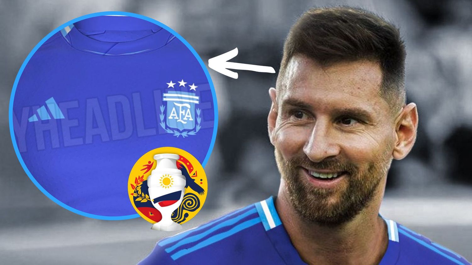 Predomina el color azul, los detalles en celeste y blanco le dan el toque argentino