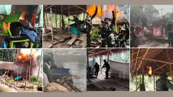 FANB desplegó operativo en Amazonas: desmanteló 2 campamentos y capturó a 11 mineros