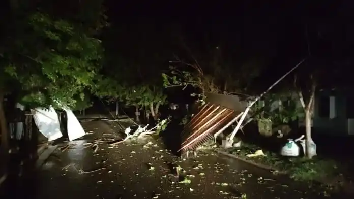 El temporal generó voladuras de techos y afectó a varias familias en una localidad entrerriana