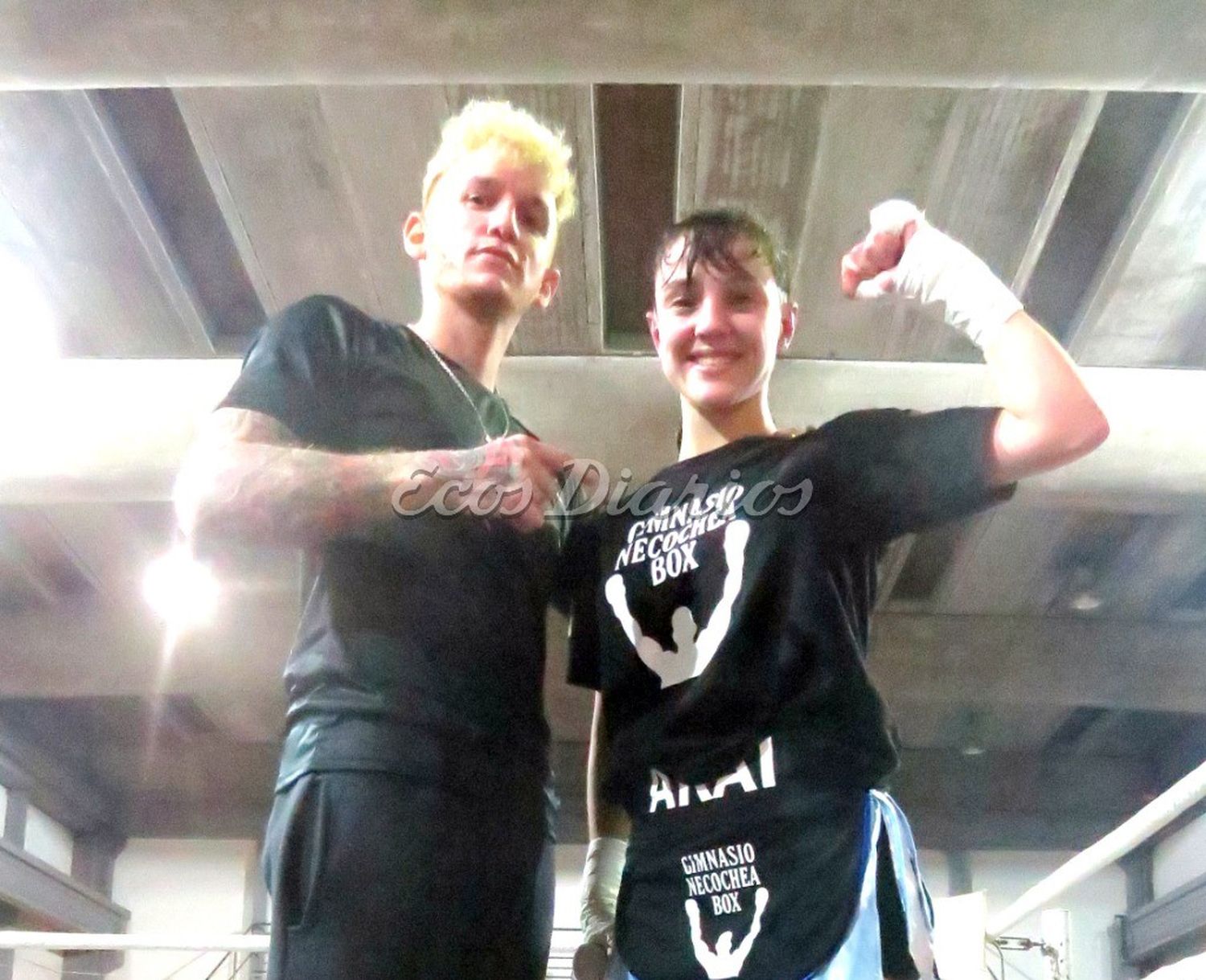 Araí Leoz junto al ¨Colo¨ Irigoyen