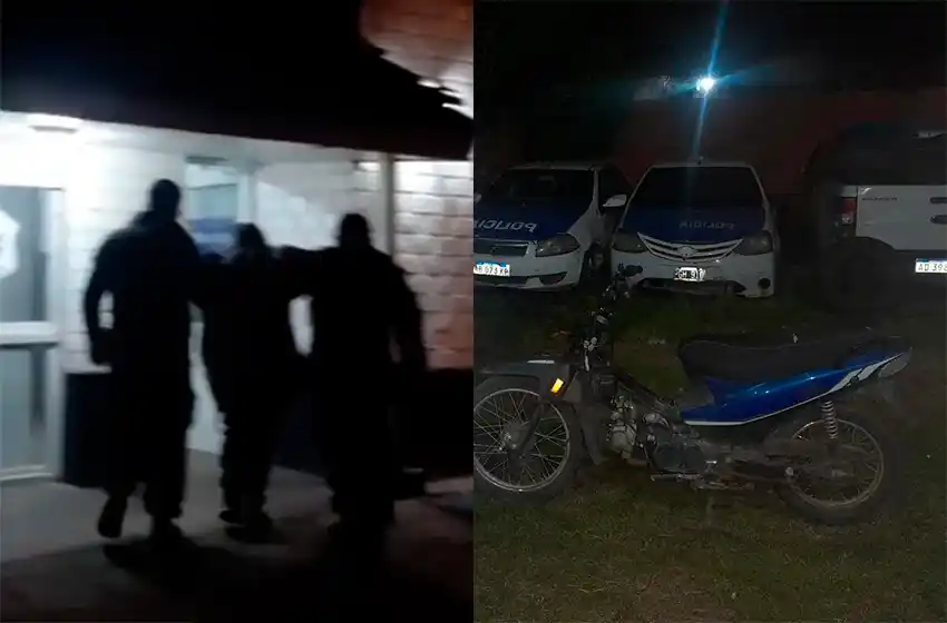 Huyó de un control, pero lo atraparon: la moto era robada
