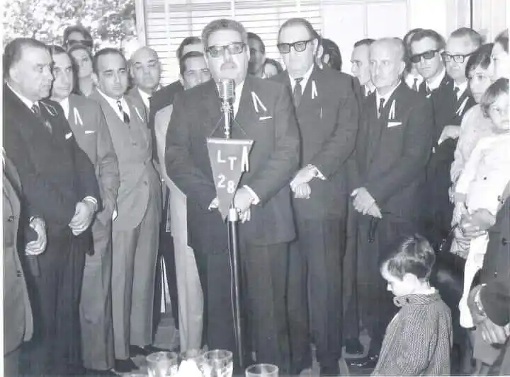 Arquímedes Robert, el día de la inauguración de LT28