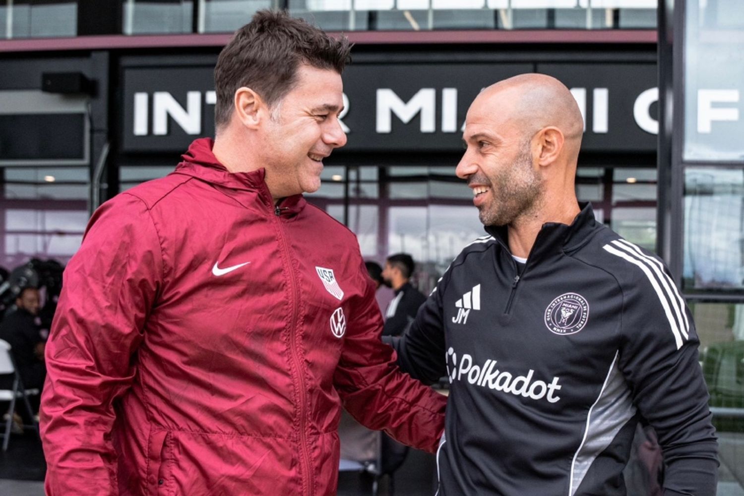 Pochettino y Mascherano se encontraron en Miami e intercambiaron camisetas