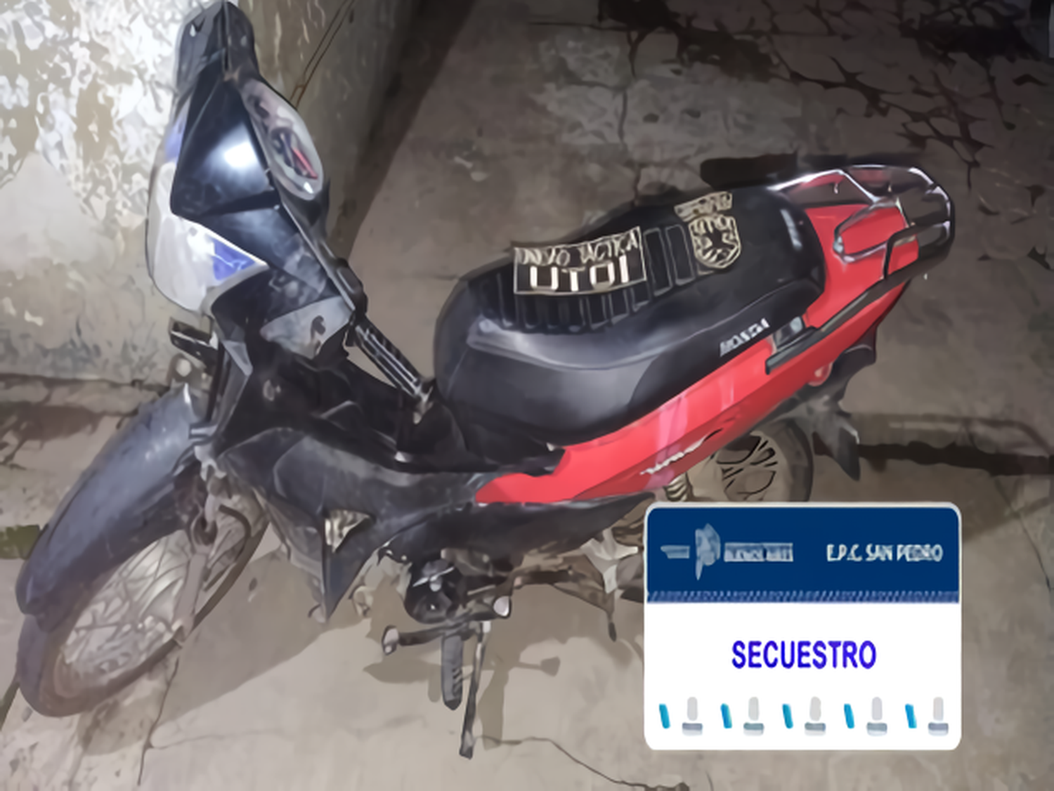 La moto fue trasladada a depósito judicial.