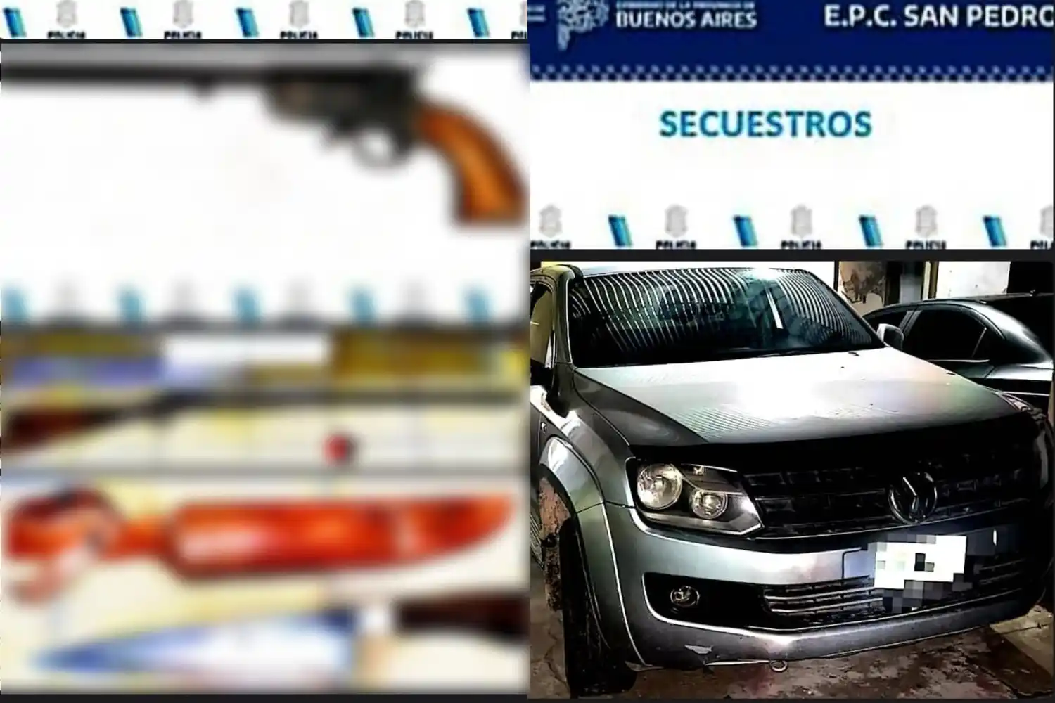 Llegaron en una camioneta, con escopetas y cuchillos.