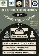 Carbó se prepara para vivir el 3º Torneo IRT de Ajedrez “Fernando ‘Willy’ Cáceres