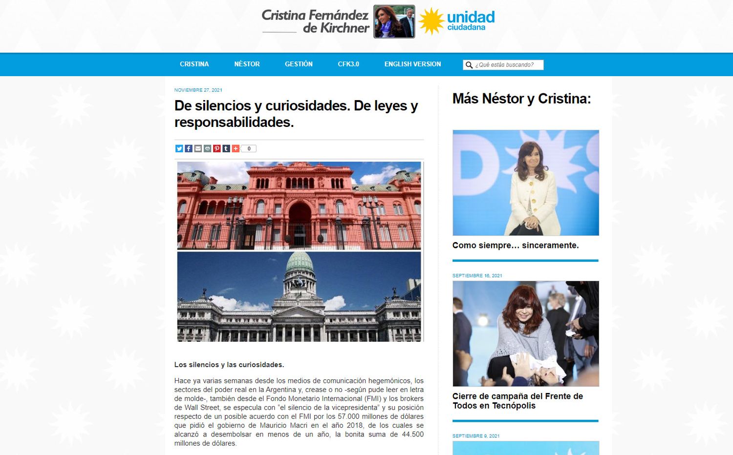 “La lapicera siempre la tuvo, la tiene y la tendrá el Presidente”, dijo Cristina