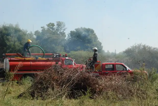 Bomberos sofocaron el fuego en 30 hectáreas de soja en El Potrero