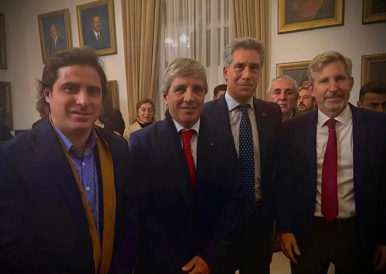 El productor Mariano Berisso presente en la reunión con el Ministro y Gobernador